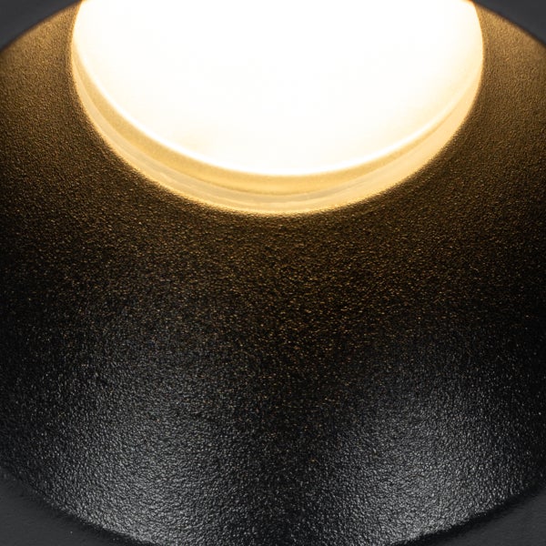 Set mit 12 modernen Einbaustrahlern schwarz GU10 35mm IP44 - Dept