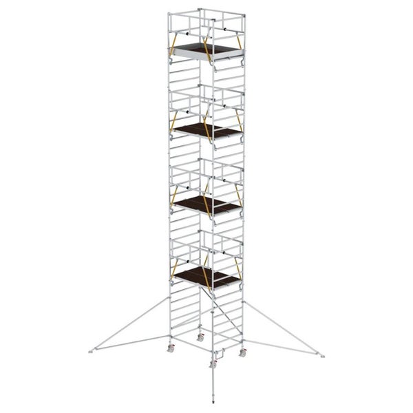 MUNK Rollgerüst SG mit Doppelplattform 1,35x1,80m und Ausleger 11,51m AH