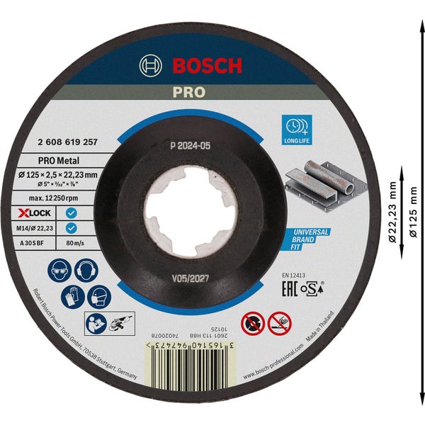 Bosch Trennscheibe Pro Metal, Durchmesser 125 Millimeter
