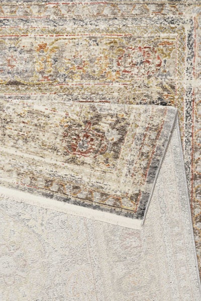 Teppich Grau Gelb Vintage Kurzflor SoHo Fashion WECONhome 120x170 cm