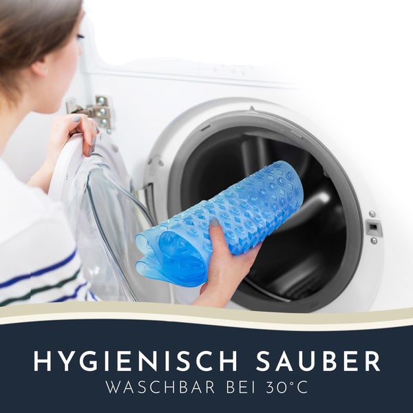 Homerella Badewannenmatte rutschfest Hautsensitiv 88x39cm, INKL. AUFHÄNGUNG | Antirutschmatte Badewanne BPA frei | Duschmatte schimmelresistent & maschinenwaschbar | Badematte rutschfest