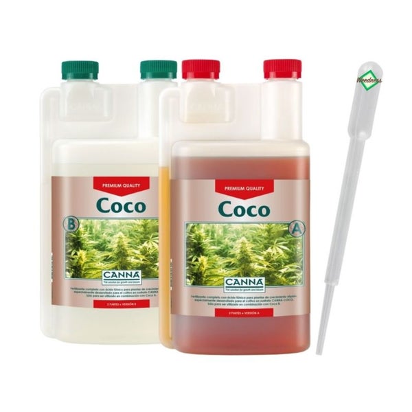 Canna Coco A&B 5L – Hochkonzentrierter Zwei-Komponenten Kokos-Dünger für optimales Wachstum und Blüte – Perfekt für Kokos-Substrate – Einfache Anwendung mit Dosierpipette