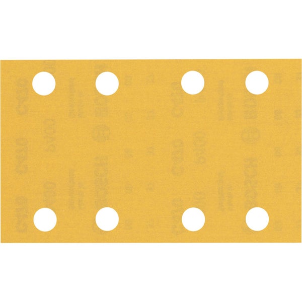 Schleifpapierblatt mit acht Löchern