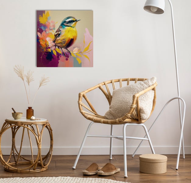 Leinwandbild, Canvasmaterial, Handmade in Deutschland, Wandbild, bedruckt, Buter Vogel_ CCS00419 in 40x40cm