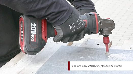 PROREGAL Diamant Bohrkronenaufsatz-Set Premium Crystal 6 - 8 - 10 - 12 mm für Fliesen Glas Feinsteinzeug Keramik| Winkelschleifer Flex M14