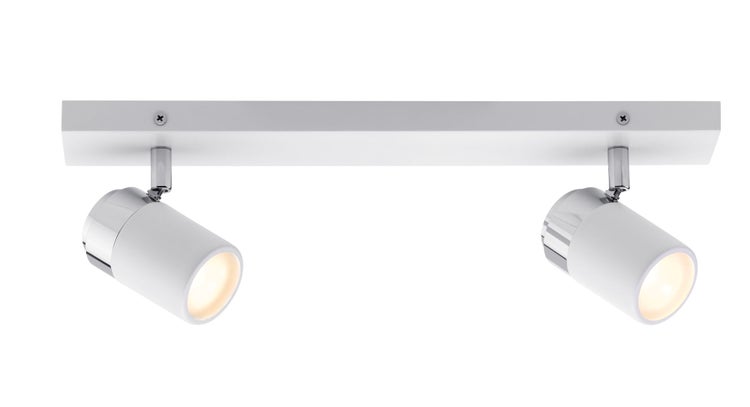 Spotlight Zyli IP44 GU10 230V max. 2x10W dimmbar Weiß, Chrom