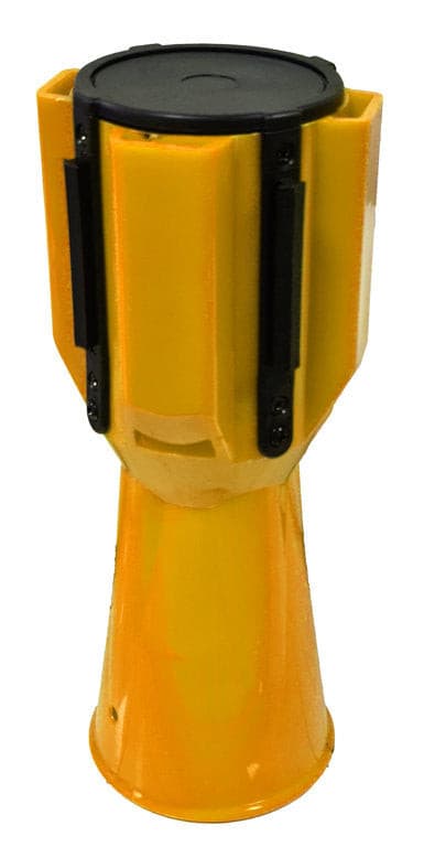 UvV-Conny Leitkegelaufsatz 5 m Absperrband / Absperrgurt für Pylonen / ohne Band gelb