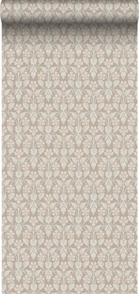 Borastapeter Tapete Blumen Beige - 53 cm x 10.05 m - 660074