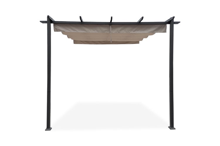 Pergola MIRA 300L300 Beige Wandmontage