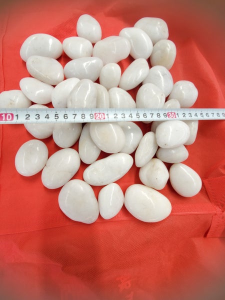 140kg Polierter Kiesel Flusskiesel Kieselsteine Gartenkies Zierkies weiß