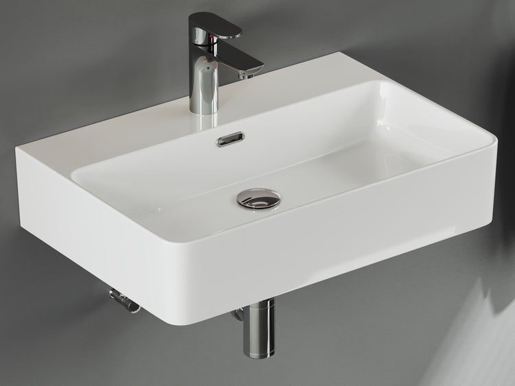 Waschbecken Aufsatzwaschtisch 61cm – Pure Essence – 31.30.61.1 – Keramik – Weiß Glänzend – Aqua Bagno