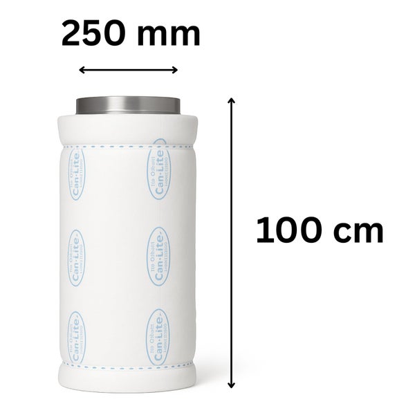 Can-Lite Filter, 250 Millimeter Durchmesser, 100 Zentimeter Höhe