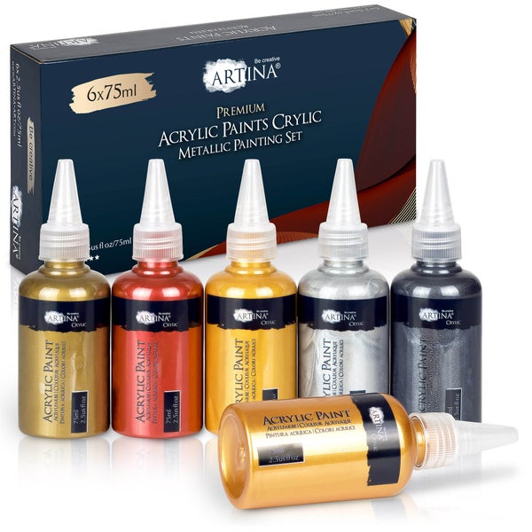 Artina Metallic Crylic Acrylfarbenset 6x75 ml