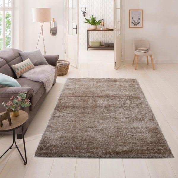 Home Deluxe Hochflorteppich SOFI - Braun,  110 x 60 cm
