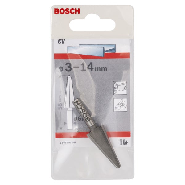 Bosch Blechschälbohrer Chrom-Vanadium zylindrisch 3 - 14 mm 58 mm 6 mm - 2608596668