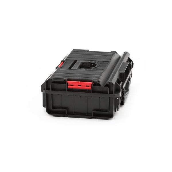 PROREGAL QBRICK Werkzeugkasten One 15,5 Liter Traglast Bis Zu 120 kg Mit Deck & Frontgriff Mit Klemmverschlüsse Schwarz