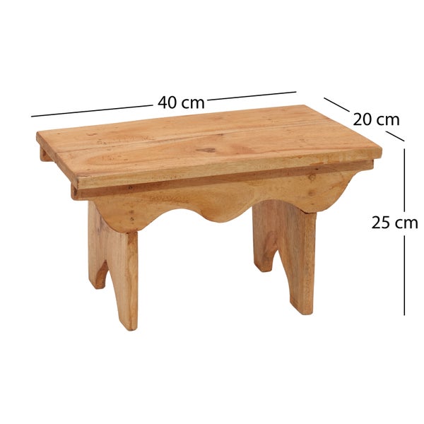 Hocker Jarno Mahagoni Massivholz naturfarben