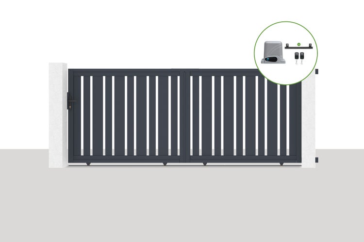 Elektrisches Schiebetor 3,5x1,4m VEYMONT + Motorisierung RANGER C300