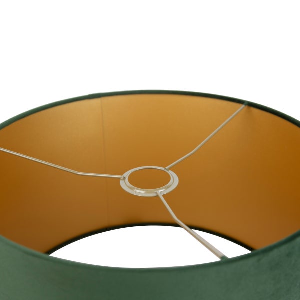 Lampenschirm mit grüner Außenseite und goldfarbener Innenseite