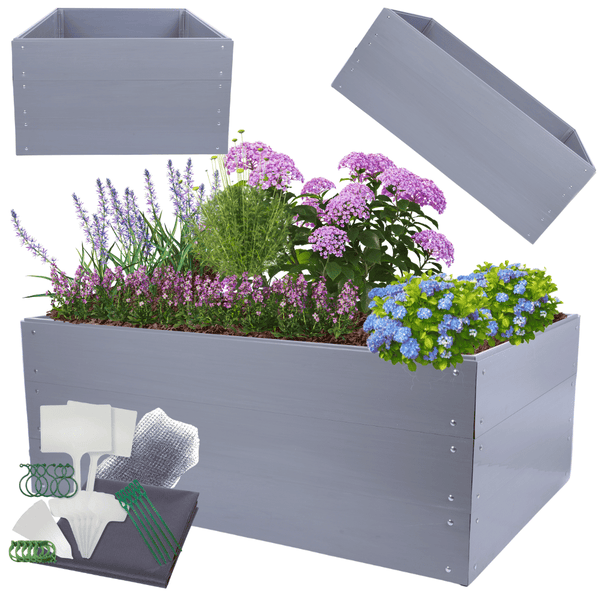 Hochbeete Growline Plast HxBxT 61x110x80 cm 3 Ebenen Kunststoff Grau