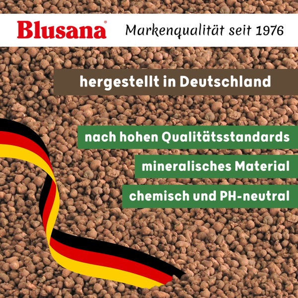 Blusana Blähton 10l Pflanzsubstrat für Hydrokultur Ton-Granulat Körnung 2-4 mm Pflanzton Drainagematerial & Bodenauflockerung