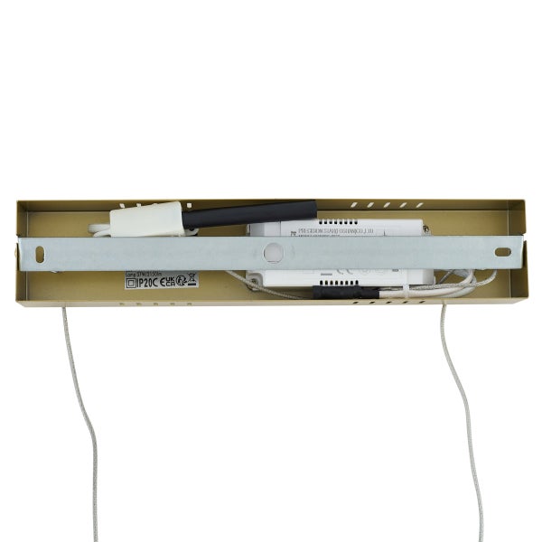 Innenansicht einer Lampe mit Zubehör und Befestigung