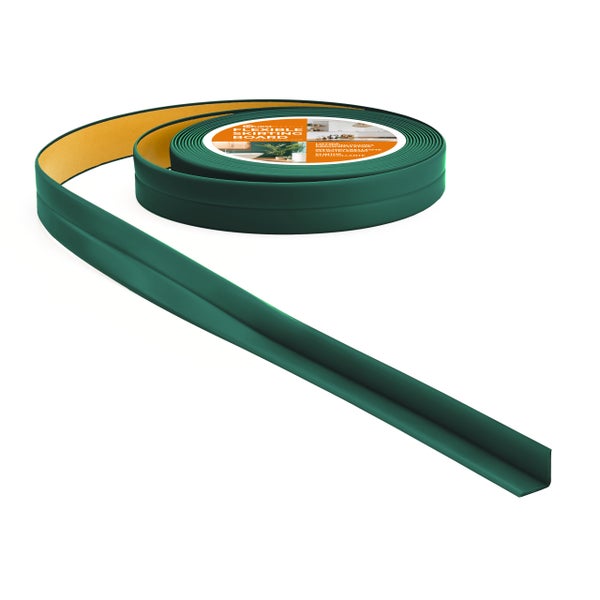 Quest Weichsockelleiste Selbstklebend 10 x 10 mm, PVC, Flexibel, Grün, 5 Meter