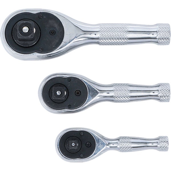 BGS Mini-Umschaltknarren-Satz 6,3 mm (1/4) / 10 mm (3/8) / 12,5 mm (1/2) 3tlg. - 215