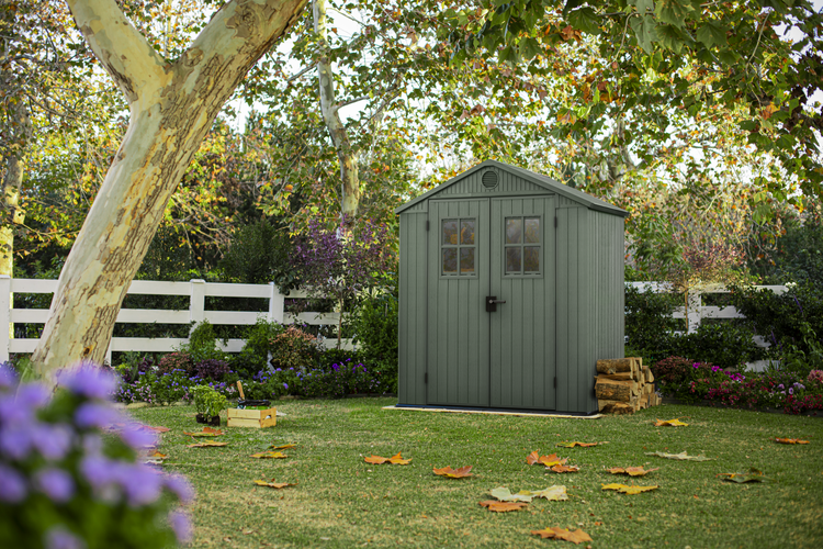 Keter Darwin 64 Gartenhaus mit Fenstern - 190x122x221 cm - Grün