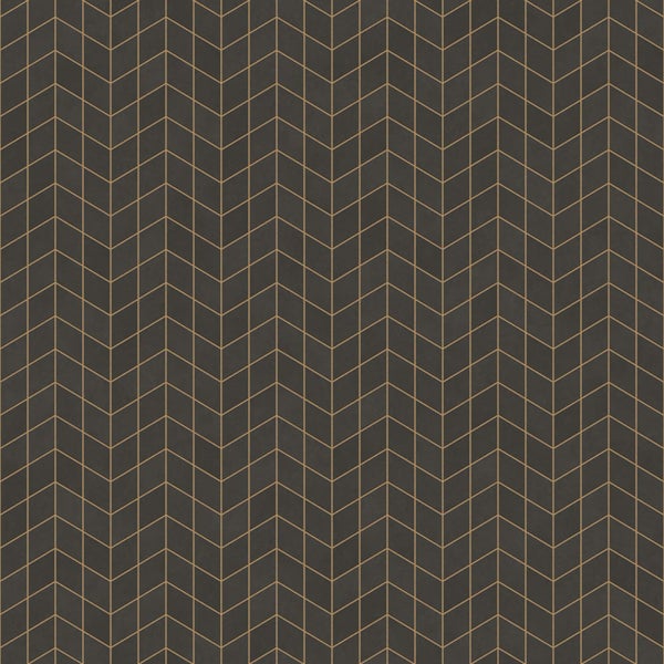 Vliestapete mit geometrischem Zickzack-Muster aus feinen Linien.