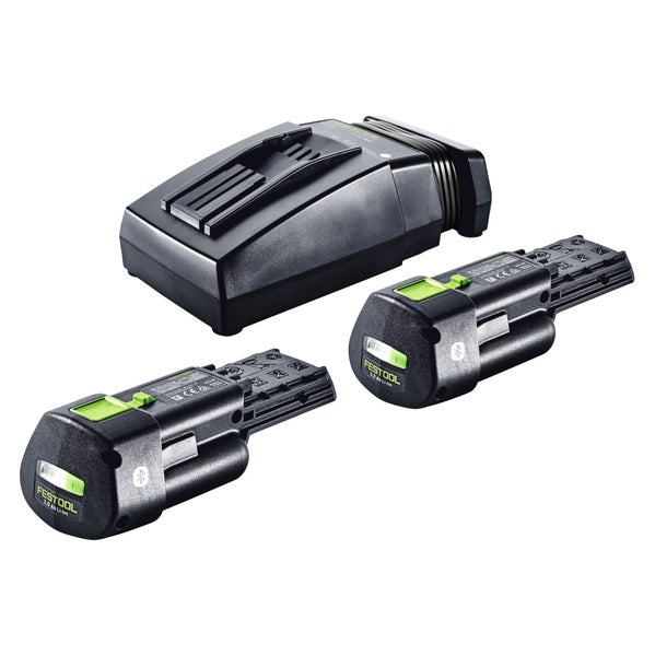 Festool Energie Set 2x BP 18 Li 3,0 Ergo I Akku 18 V 3,0 Ah / 3000 mAh Li-Ion ( 2x 577704 ) + TCL 6 Ladegerät ( 201135 )
