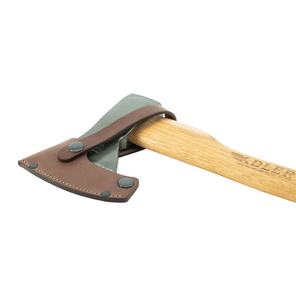 Adler Spaltaxt mit Holzstiel und Lederschneidenschutz