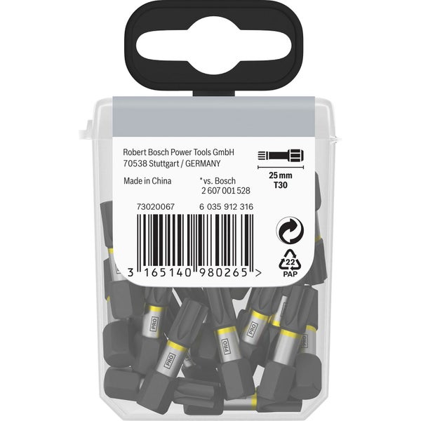 Bosch PRO Torx Schlagbit T30 25 mm Display 10 x 25 Stk. - 2607002807