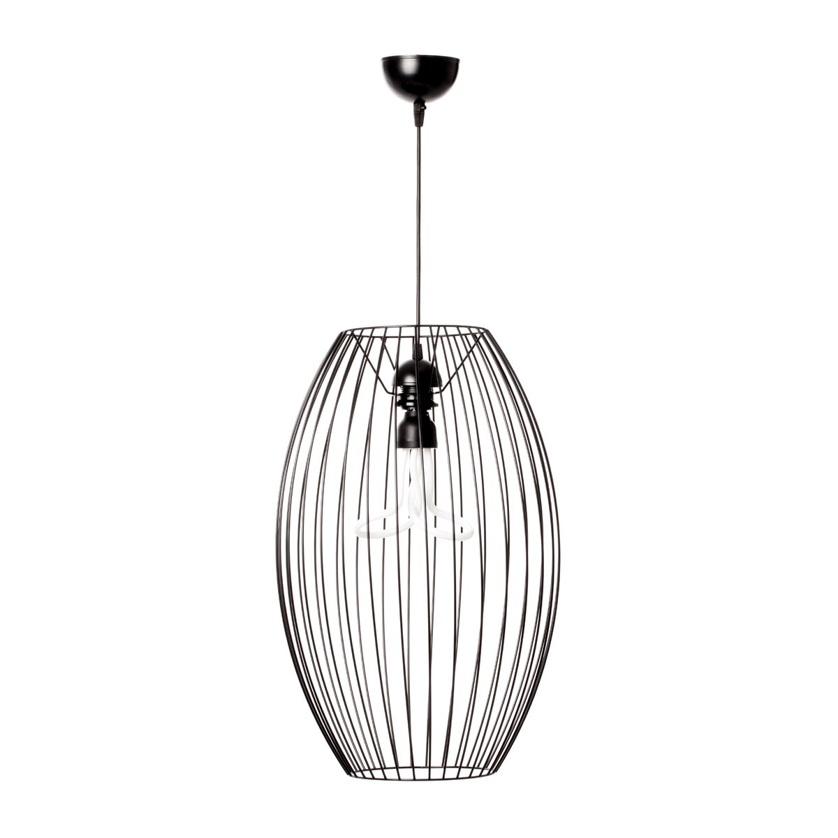 Loft Stil Gitterlampe Modern Schwarz 55 cm | Wohnzimmer Esszimmer Leuchte