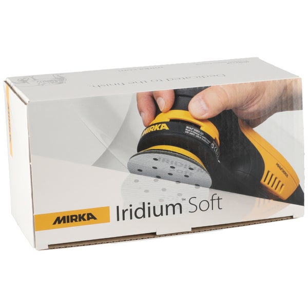 Mirka Iridium Soft Schleifscheiben Ø 77 mm / Korn P600 / Klett Multifit / 20 Stück / schaumbasiertes Schleifmittel für präzises Trockenschleifen, Klarlackschliff, Finish