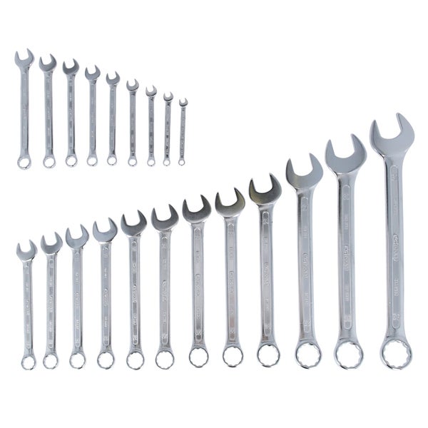 Satz Gabelringschlüssel in verschiedenen Größen