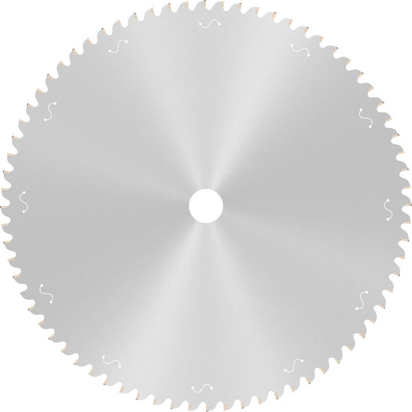 Kreissägeblatt mit Zähnen und zentralem Loch