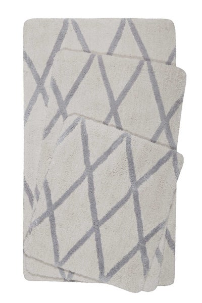 Badteppich Beige Grau San Bosa Homie Living 70x120 cm