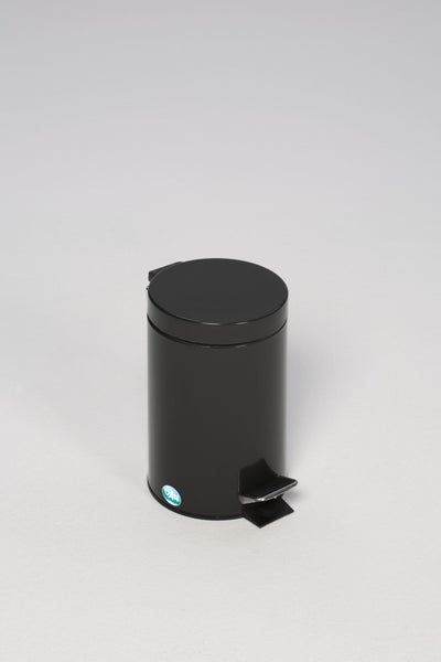 PROREGAL Robuster Tretabfallsammler Mit Fußpedal Inneneimer Mit Griff 3 Liter HxBxT 27 x 17 x 17 cm Verzinkter Stahl Anthrazit