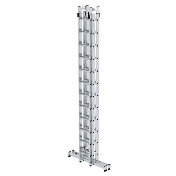 PROREGAL Sprossen-Stehleiter 4-Teilig mit Traverse 4 x 12 Sprossen