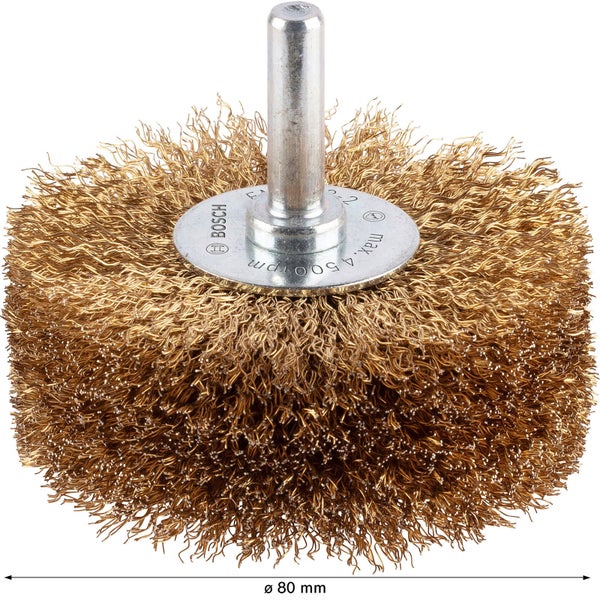 Bosch Pro Drahtbürstenaufsatz zur Holzreinigung, Durchmesser 80 Millimeter