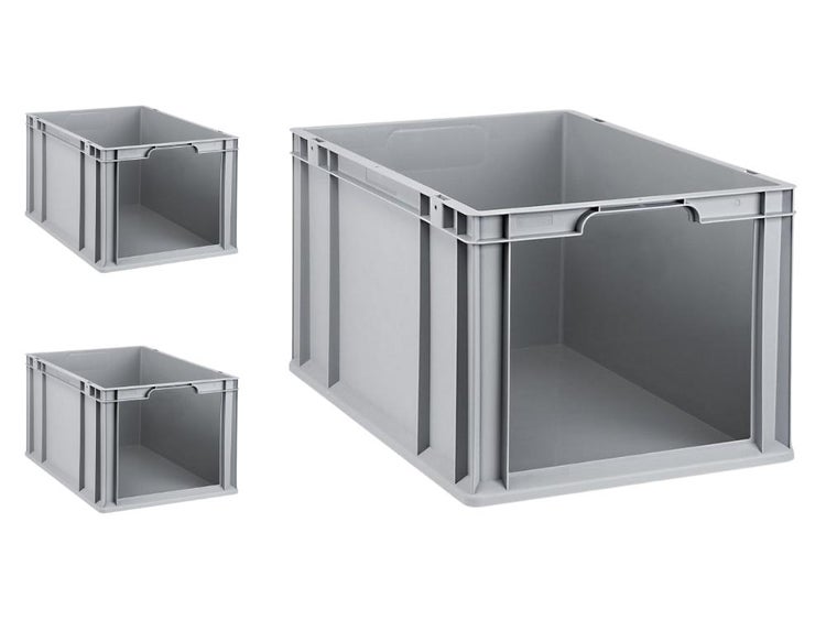 PROREGAL SuperSparSet 3x Eurobox NextGen Store HxBxT 32 x 40 x 60 cm 65 Liter Front Offen Eurobehälter Transportbox