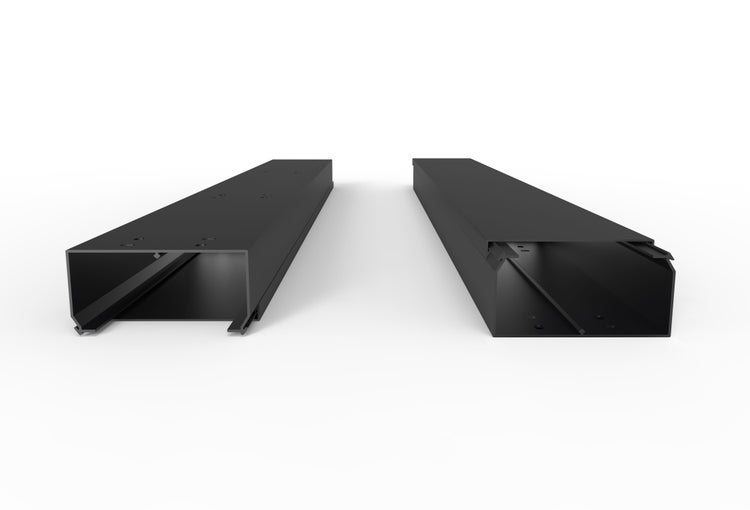 CILSON WDK12060S Art.-Nr. 6800510 Kabelkanal 120 x 60 mm x 2.000 mm - Kanaloberteil und -unterteil mit Bodenlochung, schwarz RAL 9005