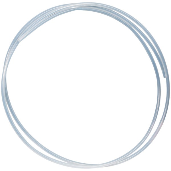 Transparenter Kunststoffschlauch aufgerollt in Ringform.