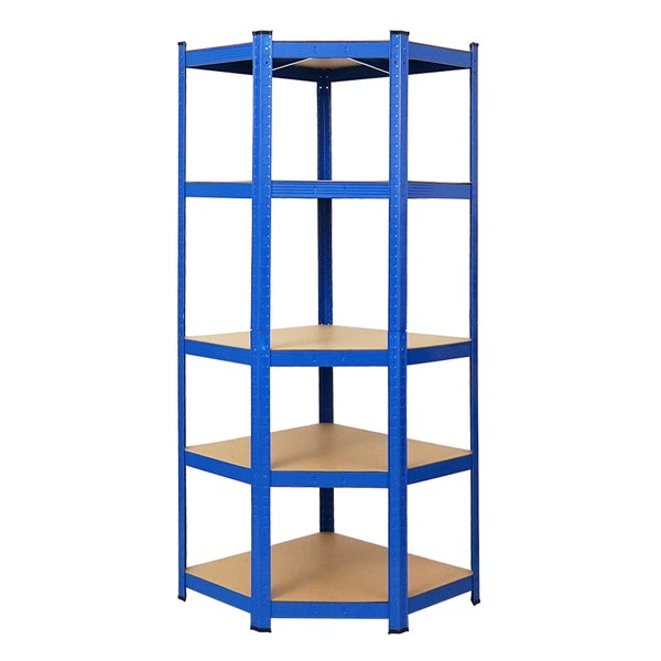 PROREGAL Mega Deal 1 x Eckregal & 2x Schwerlastregal Ragnar HxBxT 180 x 190 x 40 cm Fachlast 175 kg Blau Kellerregal Steckregal Garagenregal