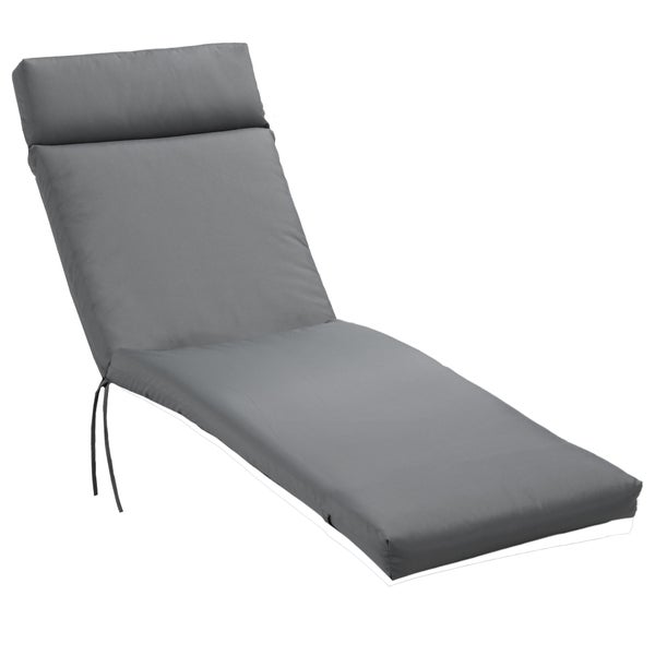 Outsunny Liegenauflage, 196L x 55B x 8H cm, Polyester, PP-Füllung, grau