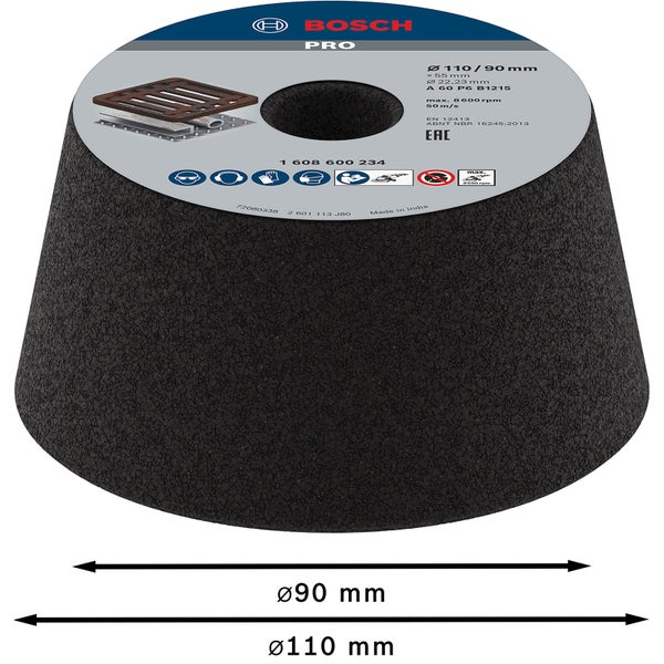 Bosch PRO Schleifscheibe, Durchmesser 110/90 mm