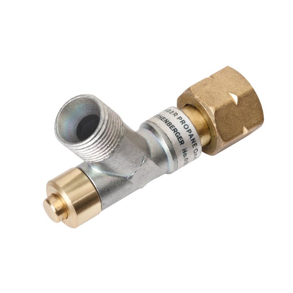 Rothenberger Feinregulierventil für Propangas mit Anschlüssen aus Messing.