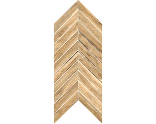 Holzfliese in Pfeilform für den Innenbereich