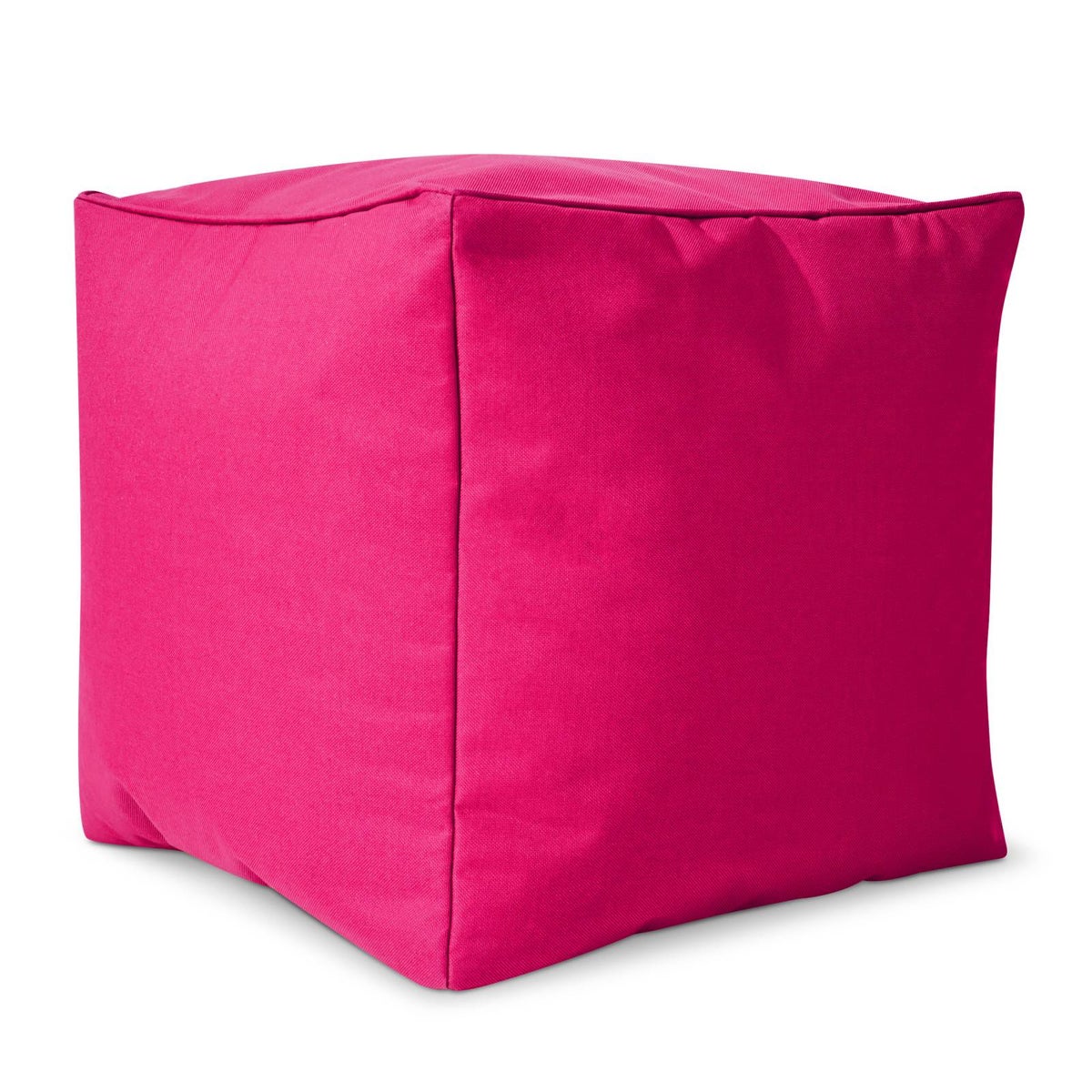 Green Bean© Sitzsack-Hocker 40x40x40cm mit EPS-Perlen Füllung - Fußhocker Fußkissen Sitz-Pouf für Sitzsäcke - Bodenkissen für Kinder und Erwachsene - Fußablage Sitzkissen Sitzhocker Pink